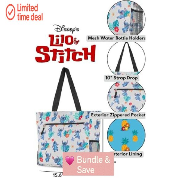 Large Nylon Tote Bag with Zipper Compartments and Mesh Pockets - Picture 4 of 8